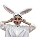 MISHITI Adorable chapeau de lapin en peluche avec longues oreilles de lapin, couvre-oreilles, accessoire de photographie pour cosplay