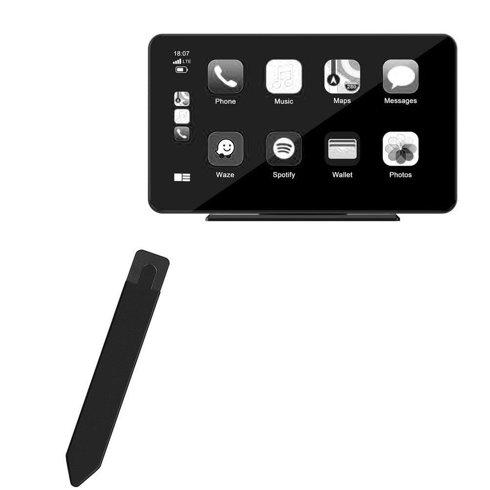 BoxWave Stylus Pouch Compatible with Lamtto RC08 - Stylus PortaPouch, Stylus Holder Carrier Portable Self-Adhesive - Jet Black