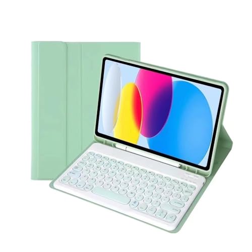 Funda con teclado para iPad 10 y 11 gen 10.9 color verde matcha
