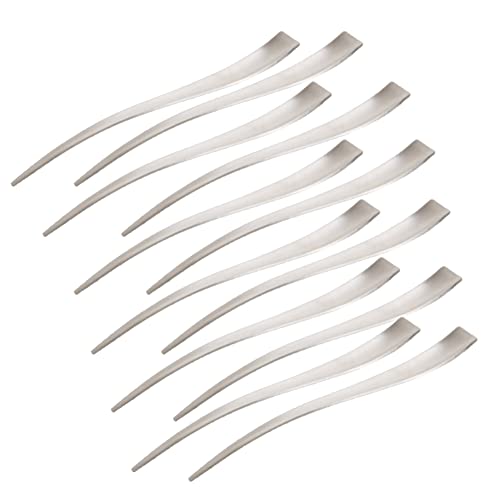 CANDeal 12 Stück Mini-Kaffeelöffel, 13 cm kreative Dessertlöffel, Espressolöffel-Set, kleine Servierlöffel aus Edelstahl Cover