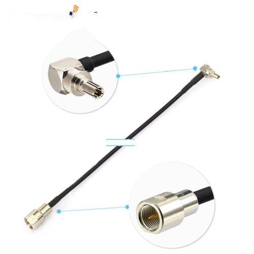 4G LTE Modem Antenna Extension Cable CRC9 Male Right Angle to FME Male Cable 1m