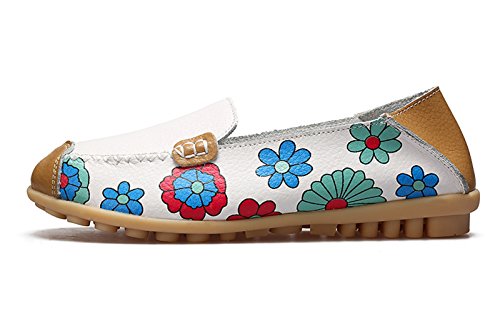 Image of VenusCelia Women's Floral Comfort Walking Flat Loafer
