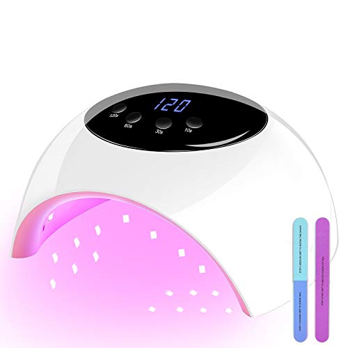 Lampe UV Sèche Ongles, Aiemok 120W LED Lampe UV Ongles Gel Lampes à Ongles,4 Modes de Temps-10s/30s/60s/120s,Base démontable,Mode de Chaleur,Séchoir à Ongle Lampe Séchoir à Ongles Pour Toutes Les Gels