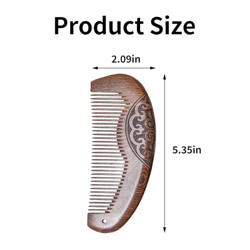 Peine de Madera para Mujer Antiestático y Grueso miniatura 7