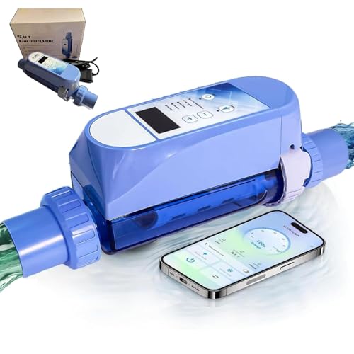 Generador de cloro salado para piscinas, panel digital inteligente con control remoto por aplicación, sistema eficiente de purificación de agua