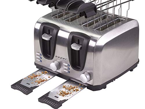 Beper BT.050 – Toaster mit 4 Scheiben aus Stahl, 4 Zangen mit ergonomischem Griff, zum Auftauen und Heizen, 7… – Bild 3