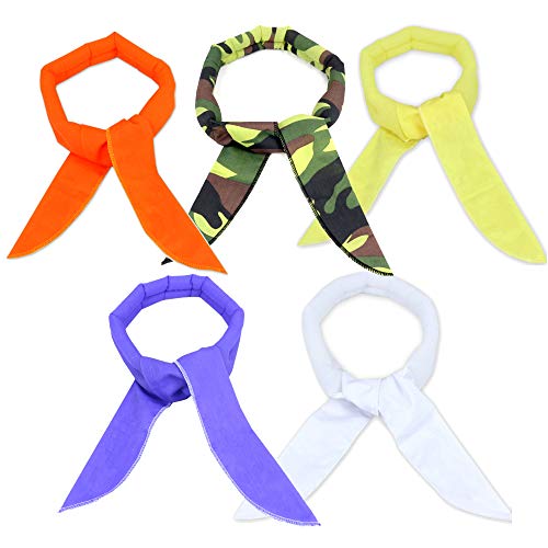 Elixir Golf Pack of 5, The Ice Cool Scarf Neck Wrap Cooling Scarves