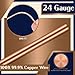 Therwen 100ft 24 Gauge Copper Wire for Gardening, Electroculture, Bonsai, Jewelry Making Beading DIY Craft Pure Bare Copper Wire Spool