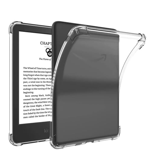 Capa Case Transparente para Kindle Paperwhite de 7 polegadas Modelo SA569P de 12 Geração 2024 + Película Protetora