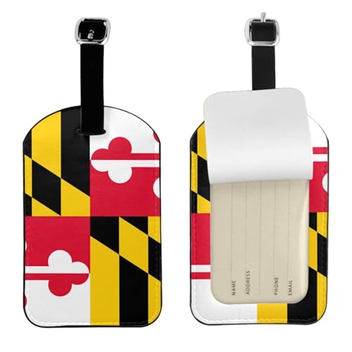 Bandiera del Maryland Stampa Elegante 4.3 x 2.76 Inch Bagagli Tag Privacy Protezione per Valigie Borse Da Viaggio