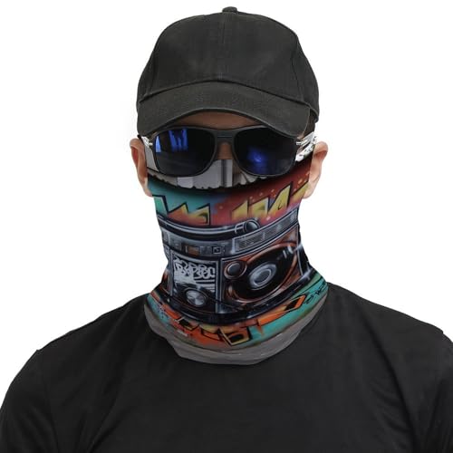 Neck Gaiter Graffiti Hip Hop Face Mask for Travel Face Cover Scarf for Men Women Elastic Headbands Wind-proof Bandana for Skiing Fishing Hiking Cycling3