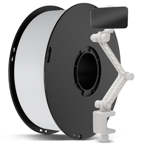 Image of ANYCUBIC ABS Filament 1.75mm, High Strength and Toughness, 3D Printer Filament Dimensional Accuracy + /- 0.02mm, 1KG Spool (2.2 lbs), White
