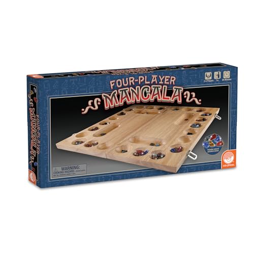 Mancala juego de mesa de madera para 4 jugadores miniatura 2