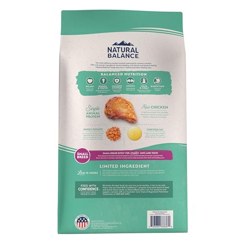 Natural Balance Limited Ingredient Small Breed Adult Grain-Free Dry Dog Food, Chicken & Sweet Potato Recipe, 12 Pound (Pack of 1)
