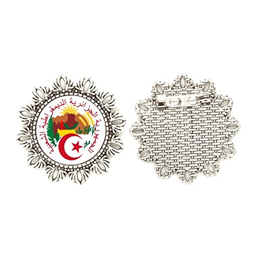 Broche de flor de Argelia mediano para lucir el emblema nacional en eventos