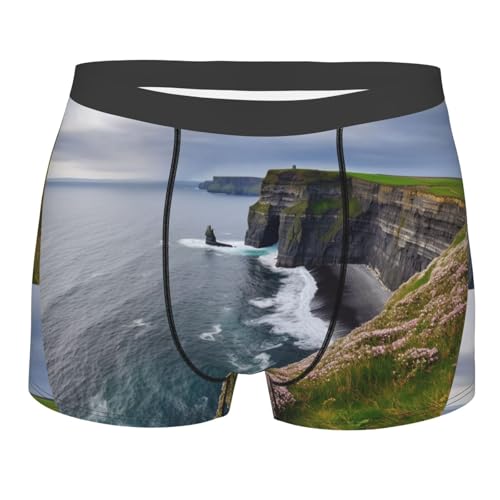 Ireland Outdoors County Clare The Cliffs Men's Boxer Briefs Soft Breathable Underwear