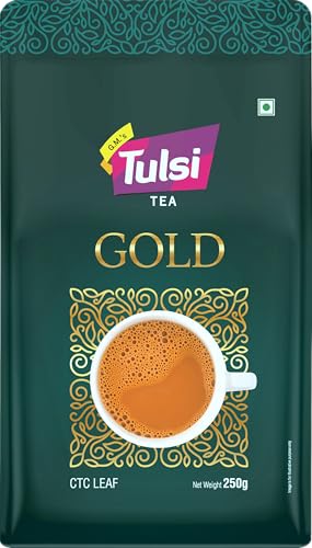 Image of Tulsi Gold Tea CTC Leaf 250g - Premium Assam Chai Patti | Superior Tea Powder