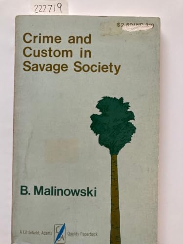 Crime and Custom in Savage Society B000NSQW0G Book Cover