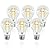 ORALUCE LED Edison Light Bulb 60 Watt Equivalent E26, Vintage Clear Light Bulbs 6W 2700K Warm White 700 Lumen, A19 LED Filament for Ceiling Light Fixture, Non-dimmable, 6 Pack