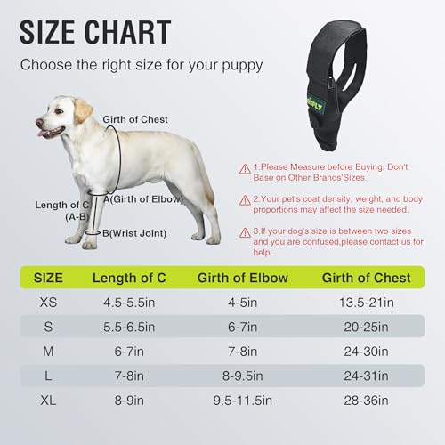 Image of Dog Front Leg Brace for Dogs, Elbow & Shoulder Support for Elbow Hygroma, Arthritis, Dysplasia & Calluses, Prevent Licking Wounds, Left Leg Size M