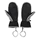 XZXCVN Ski Mittens Watertight, Warm Snowboarding Gloves with Touchscreen Inner 5 Fingers, Grey - All Around Heat Retention, Anti Slip Grip, Outdoor Winter Activities (L)