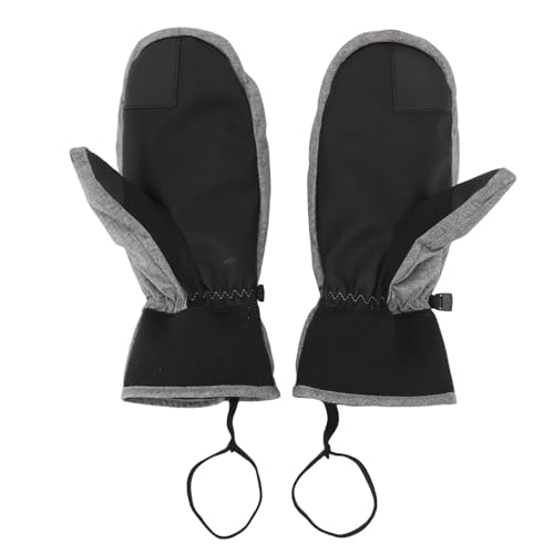 Mitaines de ski imperméables grises en tissu thermique de haute qualité - 2