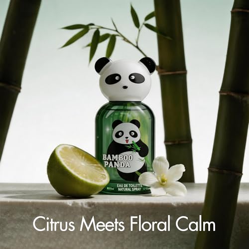 Image of AFLUXE Bamboo Panda Kids Eau de Toilette for Men, Fresh Green Fruity Aquatic Scent, Gentle Clean Fragrance for Kids, 1.7 fl oz