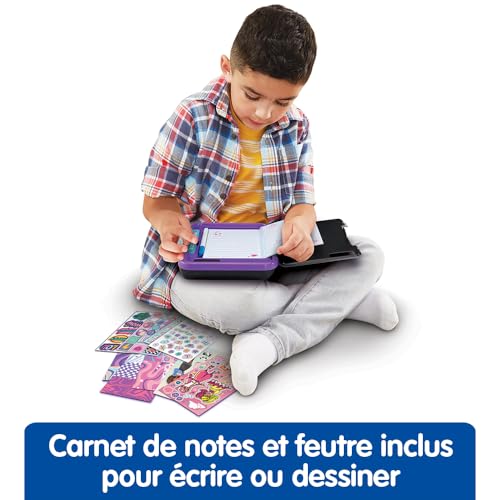 VTech - KidiSecrets 365 Mon Journal Intime Vocal Noir, Journal Intime Électronique avec Code, Micro Enregistreur, Carnet Secret, Feutre et Jeux, Cadeau Enfant de 5 Ans à 12 Ans - Contenu en Français
