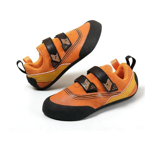 Mens Lightweight Anti-Slip Climbing Shoes 9 Orange/Yellow