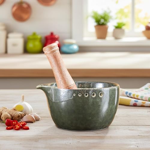Plat râpe à ail texturé en céramique | Ustensile durable pour sauces maison et passionnés
