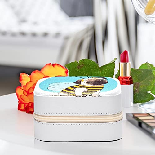Boîte à bijoux anti-nœud carlin et abeille pour ranger bagues et colliers