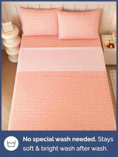 Image of Kids Full Size Strawberry Bed Sheets - 4 Piece Kids Strawberry Sheet Set - Sweet Fruity Bedding - Ultra-Soft, Cute & Cozy - Breathable & Machine Washable - Bed Set for Boys, Girls, Teens & Toddlers