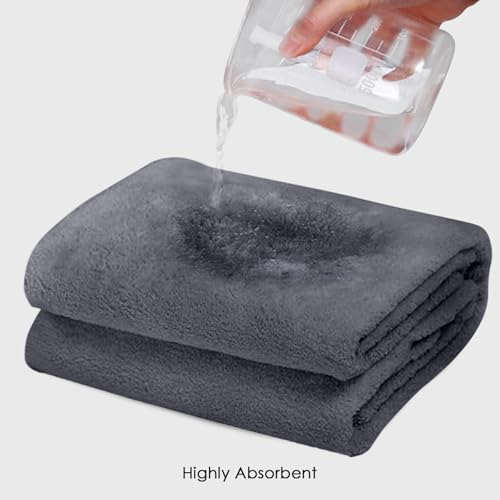 Image of HOUSSE Premium Microfiber Bath Towel - Extra Large 75x150cm Quick Dry Towels for Women Men & Kids | Super Soft Plush 550 GSM | Ultra Absorbent for Home Swimming Sports & Travel (Charcoal Grey)