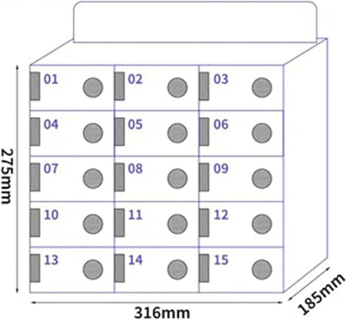 Armario de pared para celular de 15 puertas con cajas fuertes individuales para proteger móviles 3