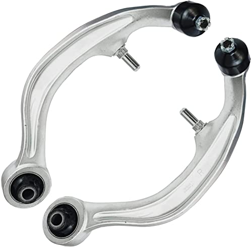 Image of Detroit Axle - 8pc Front End Suspension Kit for 2003-2007 Infiniti G35 2003-2009 Nissan 350Z 2 Lower Rearward Control Arms w /Ball Joints 4 Inner & Outer Tie Rods 2 Boots 2004 2005 2006 Replacement