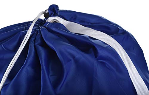 Shoulder Strap Laundry Bag - Drawstring Locking Closure, Durable Nylon Material, Large Capacity, Heavy Duty Stitching, Hands Free Carrying, Perfect For Laundromat Or College Dorm. (Blue | 30" X 40") #TOP2
