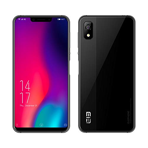 ELEPHONE A4 Pro Smartphone Libre 4G 4GB RAM 64GB ROM Pantalla 5.85� con Notch, Android 8.1 Oreo MTK6763 8 Core C�mara Dual 8MP 16MP, Bater�a 3000mAh, Desbloqueo T�ctil Lateral (Negro)