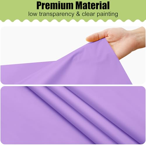 Image of Smiry Disposable Table Cloth 3 Pack, 84 Inch Round Waterproof Plastic Tablecloth, Decorative Round Table Covers for Party, Birthday, Picnic, Lavender