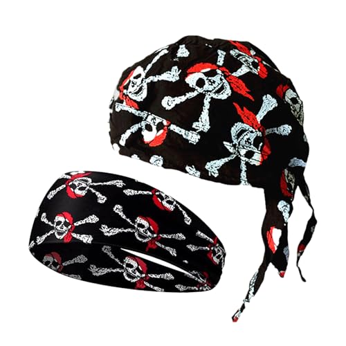 WUFGWBD 1 Piece WomenS Bandana 1 Piece Headband Pirate Bandana BoyS Headwear Cotton Sports Bandana Hat WomenS Hooded Hat