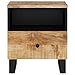 Industrial Mango Wood Bedside Cabinet with Drawer and Open Shelf for Modern Bedroom Storage