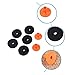 LIOOBO 7pcs Cymbal Sleeves Felts Set Hi-hat Clutch Felt Pad Superior Drum Cymbal Stand Accessory Black Sleeves Orange Rod Combination