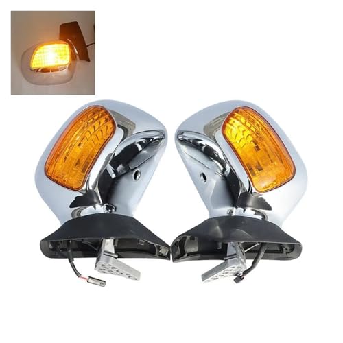 Espejo retrovisor para Goldwing 1800 con luz de giro integrada color cromo naranja 7