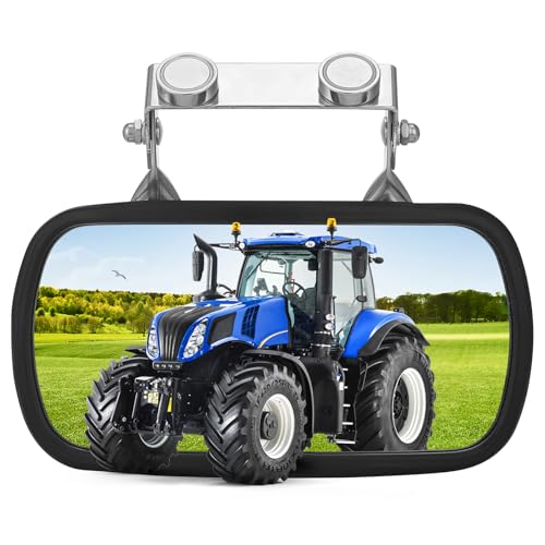 Omgro Strong Magnetic Tractor Side Mirror Compatible With Kubota Mahindra John Deere Tractor Accessories Golf Cart Rear View MIrror Forklift Rearview Mirror- 1pcs