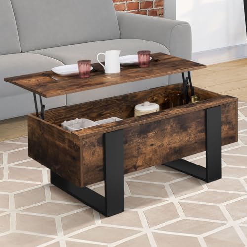 Table basse relevable Phoenix coffre style indus IDMarket