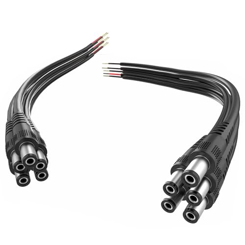 Câbles d'alimentation CC robustes DC5525 2,5x5,5 mm pour caméra CCTV et adaptateur 5A