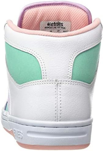 Etnies Women's MC Rap HIGH W's Skate Shoe, White/Green, 5 | Image 2
