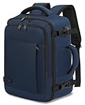 VANKEV Sac à Dos Voyage Cabine Avion 45x36x20 Pour Easyjet 30L Bagage à Main Femme Homme Sous Siege Cabine Sac à Dos Pour Ordinateur Portable 15.6 Pouces Bleu