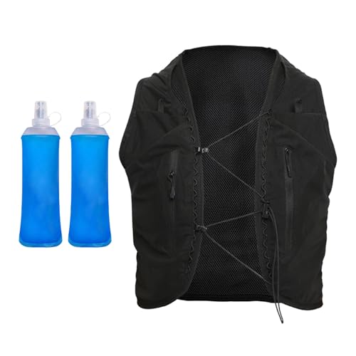 mioosho Hydration Vest with Soft Water Bottles, Outdoor Adventure, Large Capacity for Cycling, Climbing