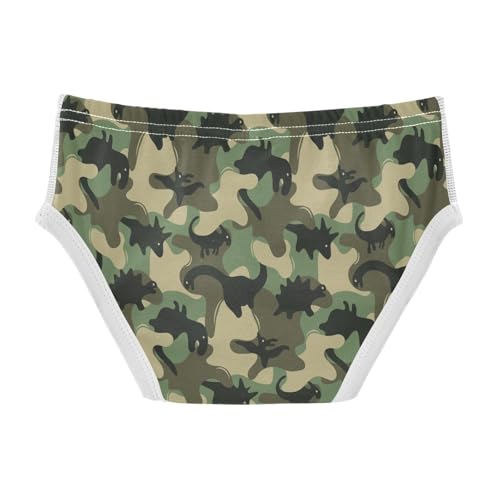 Wusikd Army Dinosaur Boys' Underwear Cotton Camouflage Boys Briefs Soft Toddler Underwear 8Y2