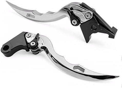 CNC Adjustable Blade Brake Clutch Levers for Kawasaki ZX6R/636 2007-2016 ZX10R 2006-2015 Z1000SX/NINJA 1000/Tourer 2011-2016 Z1000 2007-2016 Z750R 2011-2012 Silver